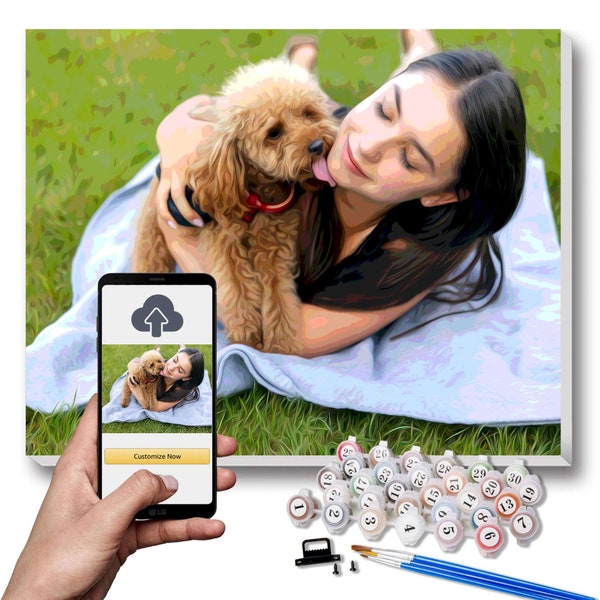 Small Custom Paint by Numbers Etsy