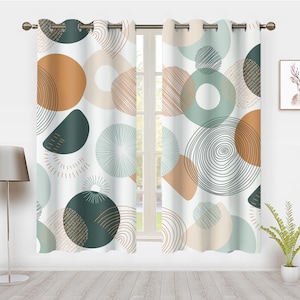 Boho Art rideaux Moderne minimaliste motifs géométriques traitement de fenêtre panneau paire rideau occultant maison chambre dortoir intimité décor
