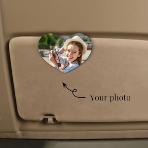 Custom Photo Acrylic Car Visor Clip, Personalized Family Portrait Sun ...