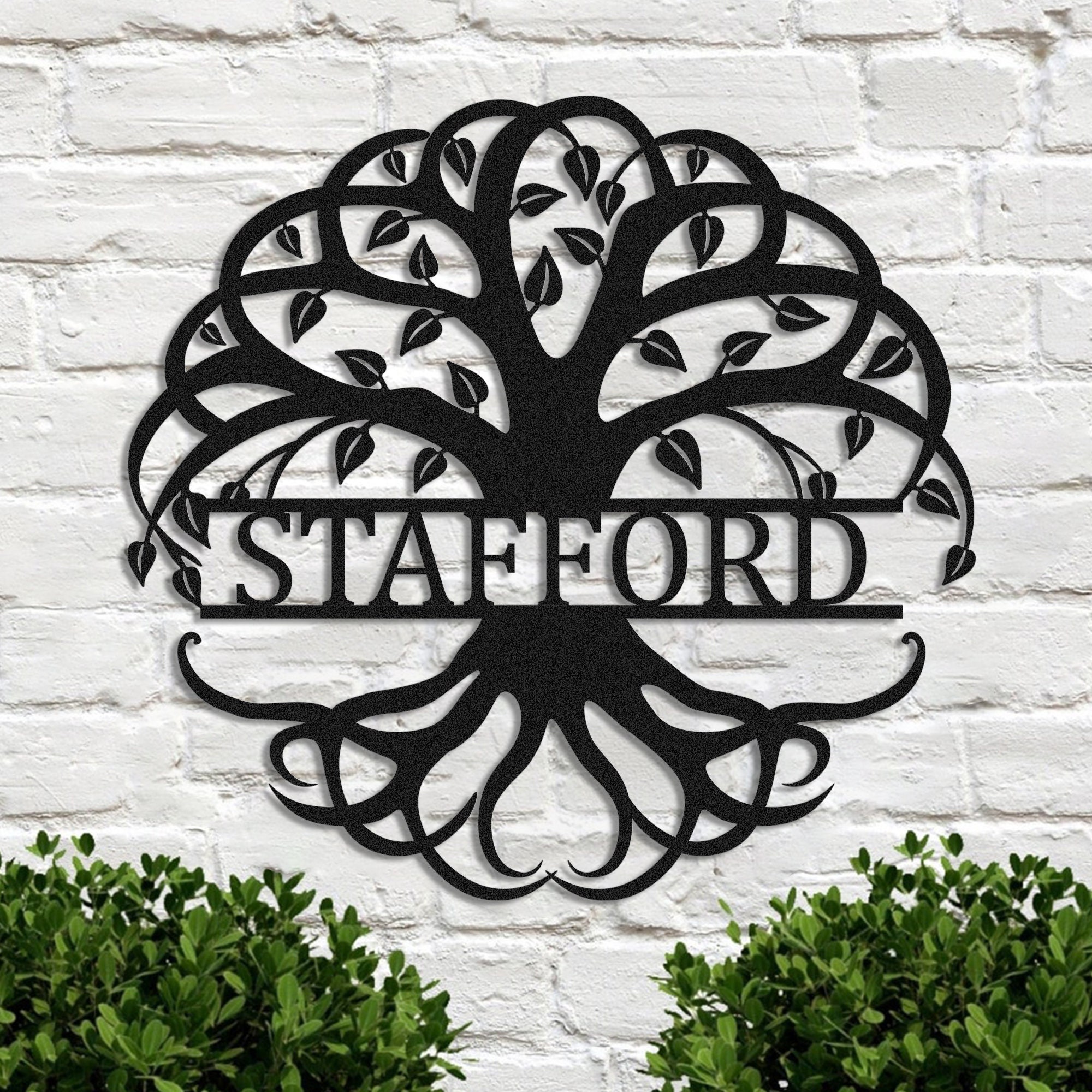  YTDESIGN Personalized Tree of Life Metal Sign Family