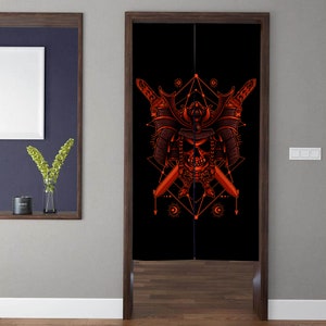 Noren Japanese Art Door Curtain Japanese Style Black Door Drapes Panel Pair Window Treatment Door Tapestry for Room Home Door Decoration