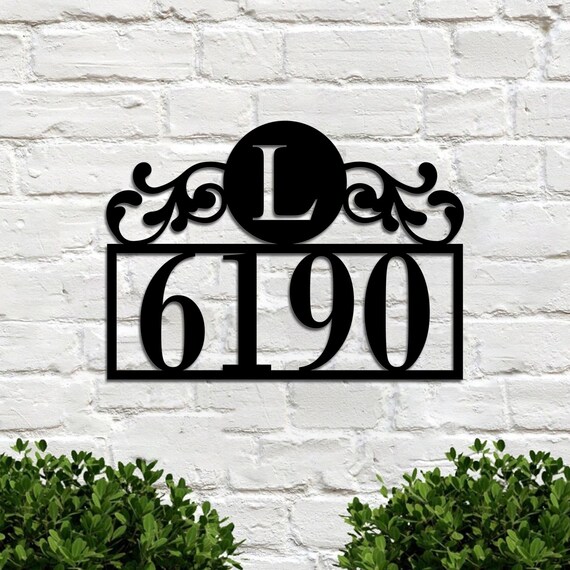 Letrero Personalizado Con Número De Casa – Placa De Puerta En Plateado, Blanco, Negro O Dorado