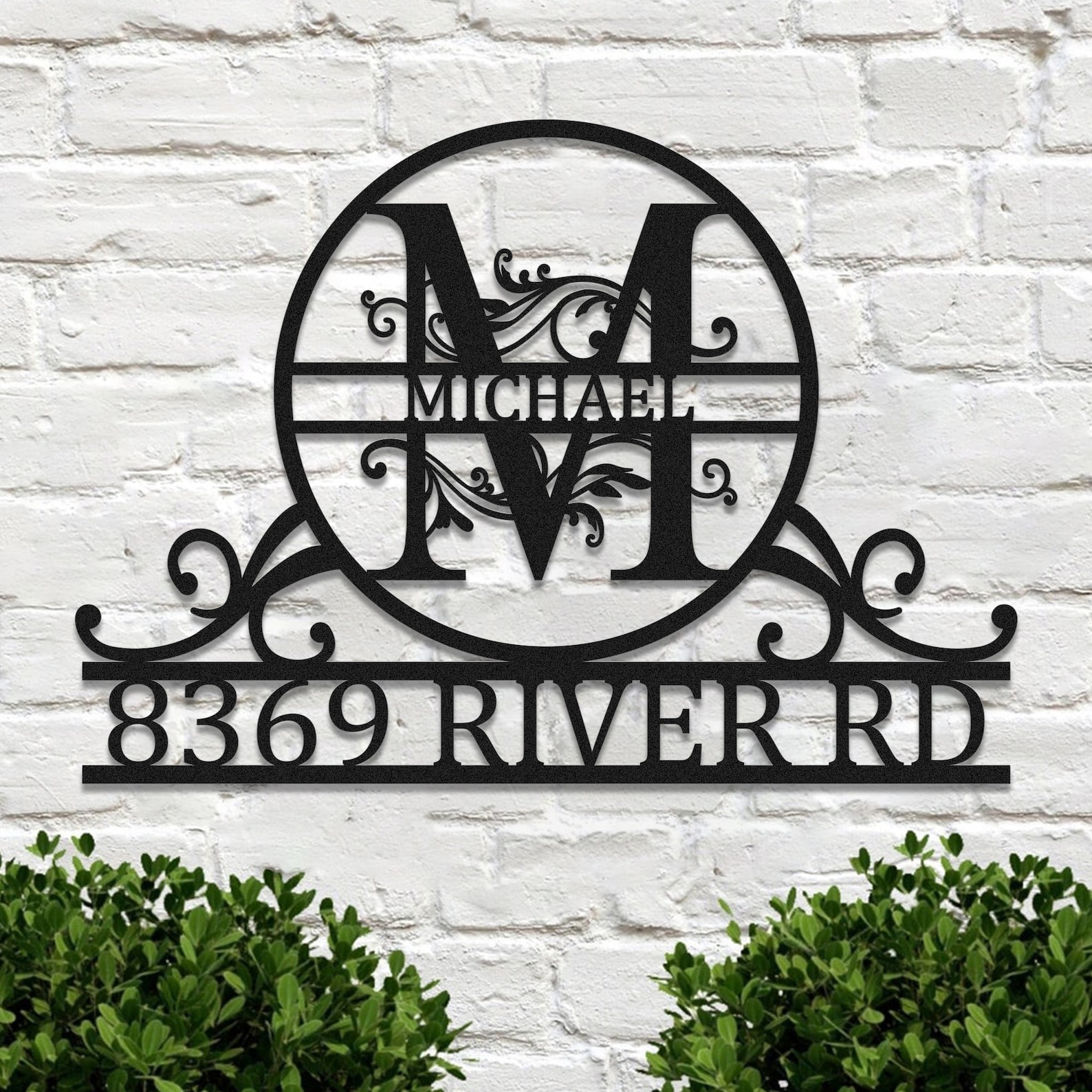 Couple Metal House Address Sign - Gift For Couples, Husband Wife - Personalized Metal Sign main image 1