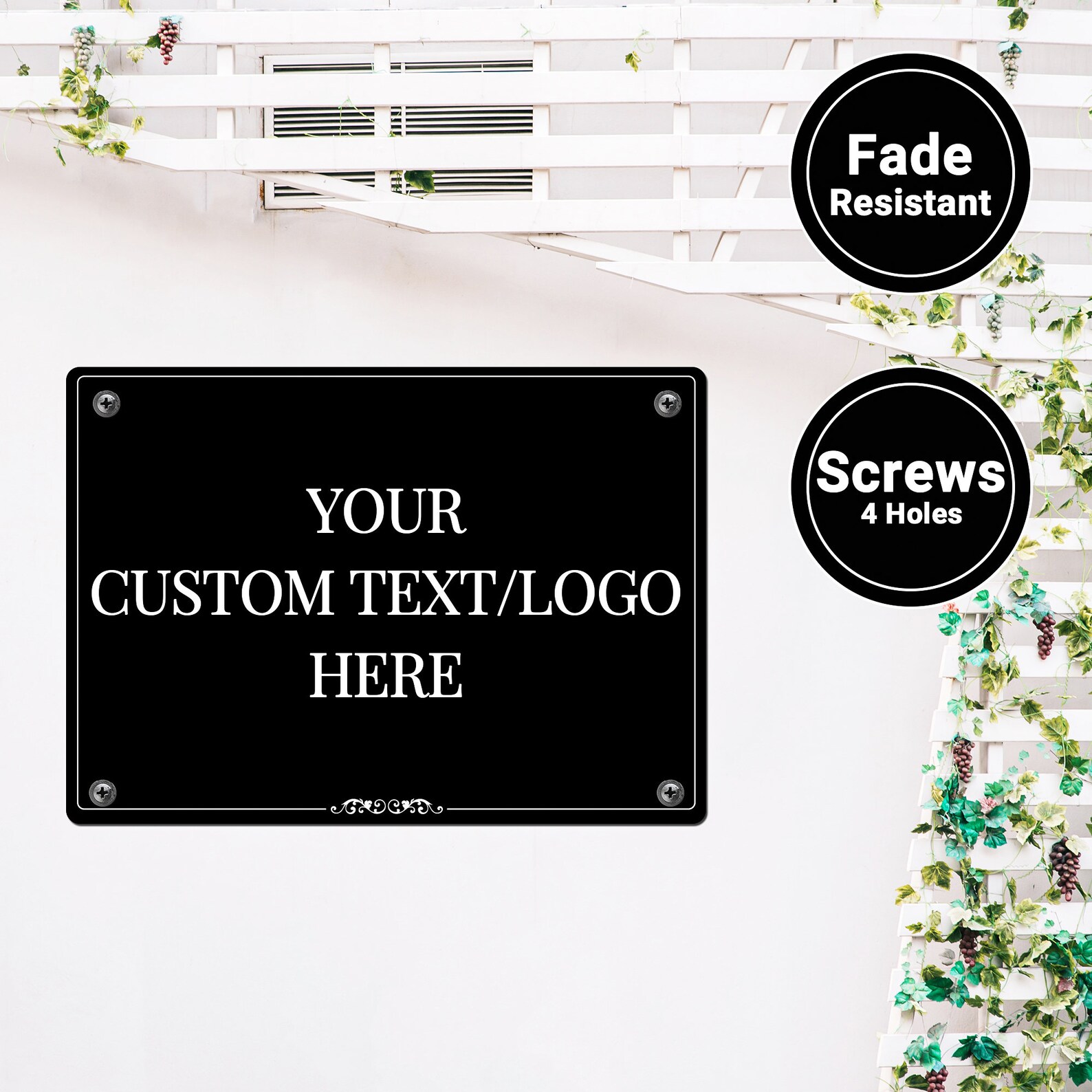 Custom Sign, Personalized Text/ Logo Metal Signs, Customize Business ...