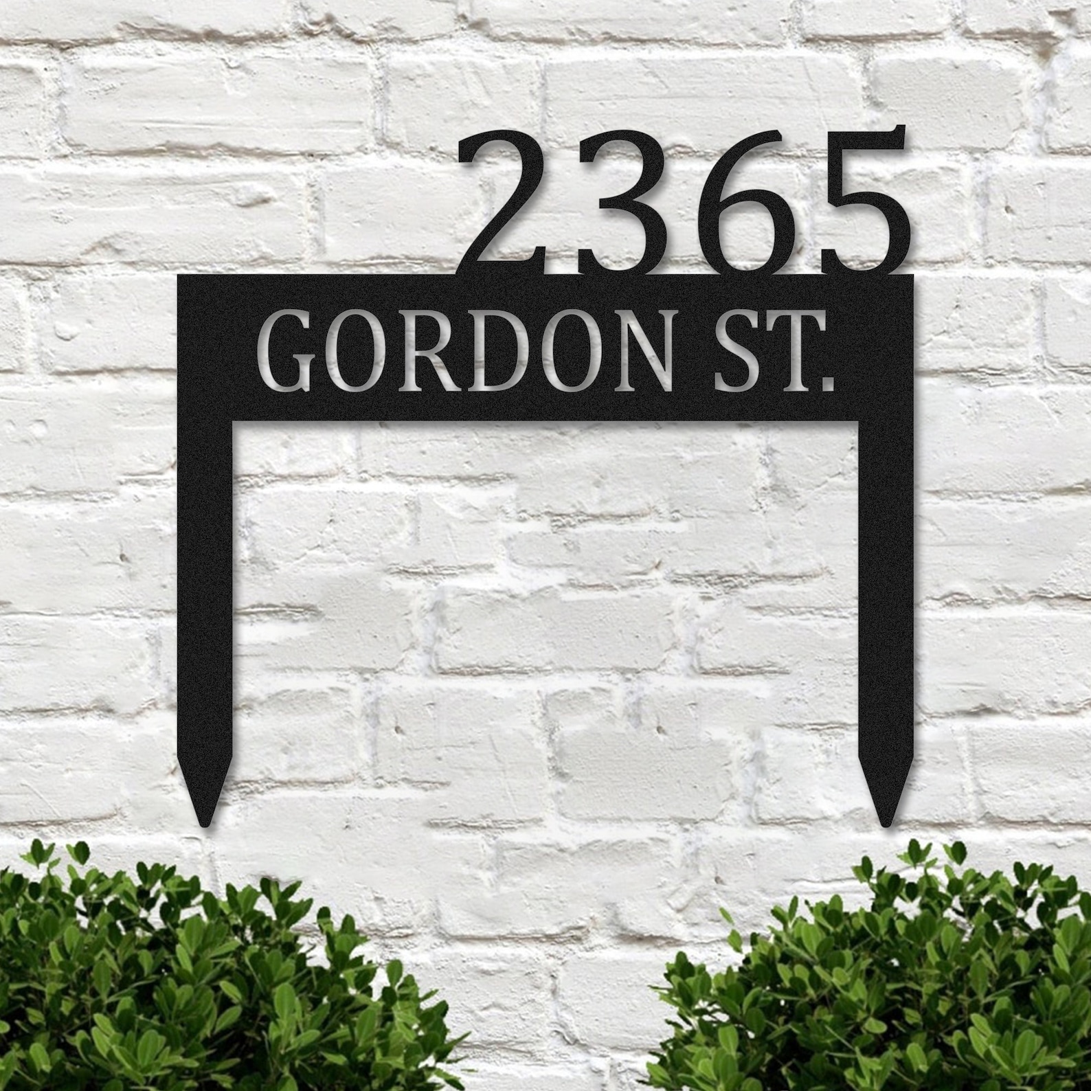 Personalized House Numbers Address Stake Sign, Custom Name Garden Sign ...