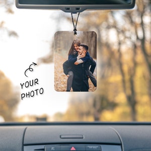 Custom Photo Car Air Freshener, Personalized Multiple Fragrances Car Freshies with Pictures, Hanging Ornaments, Novel Custom Birthday Gifts
