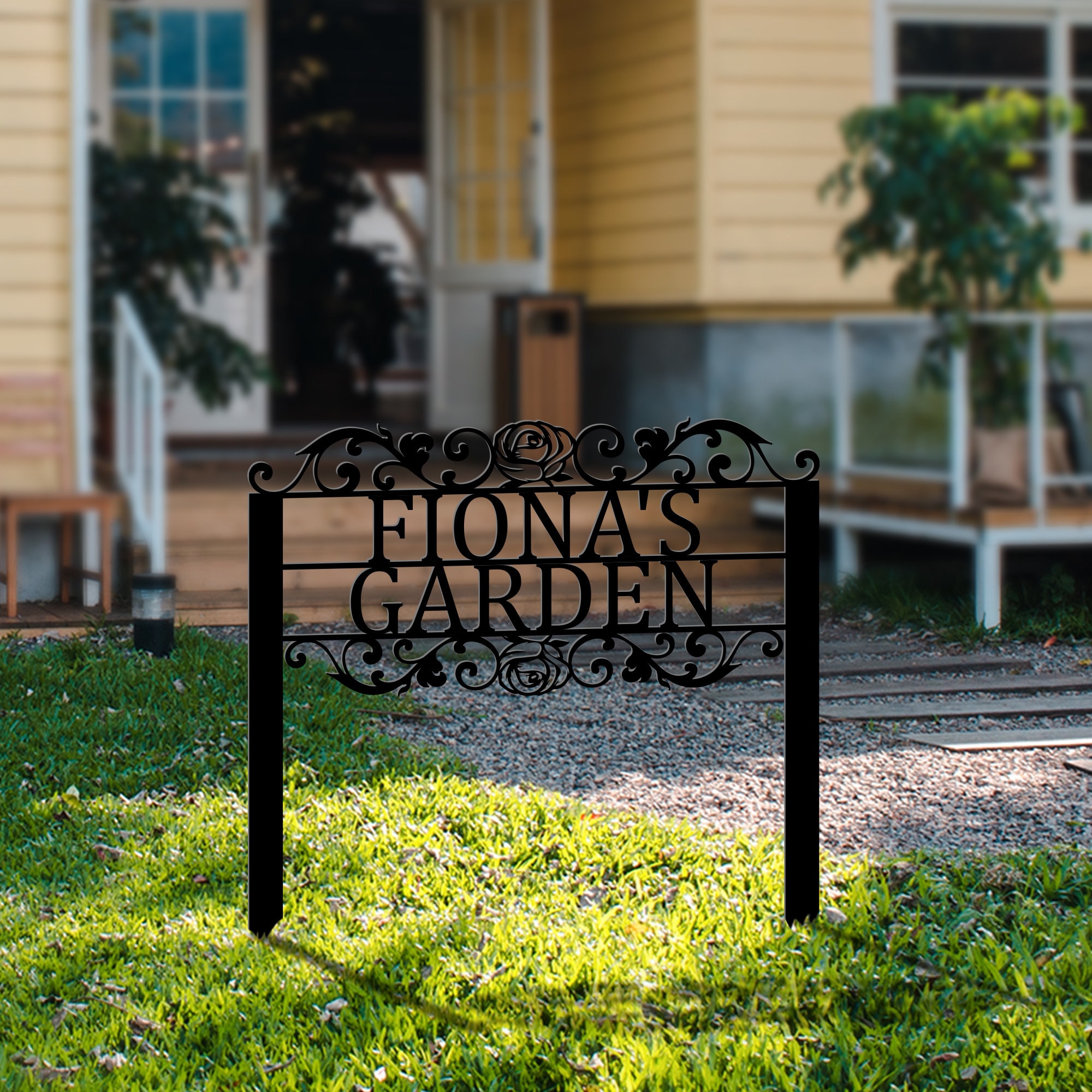 Stake Names Personalized Metal Garden Stake Name Sign, Custom Metal Family Name ...