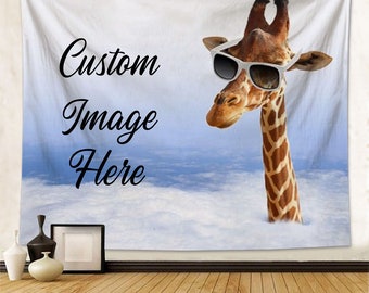 Custom tapestry Design your own tapestry Custom Backdrop Personalized Image Wall hanging Tapestry for home decor gift for Mom/Couple/Him