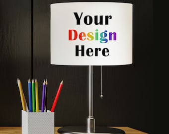 Custom Picture Handmade Drum Lampshades Personalized photo Lamp Shades for Table Lamps Floor Lamp Easy Assembly Fabric Lampshades, Art Decor