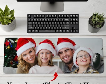 Custom Logo Desk Mat, Personalized Picture Text Large Mouse Pad, Design Your Own Mousepad for Computer Laptop, Customized Gaming Mousepad