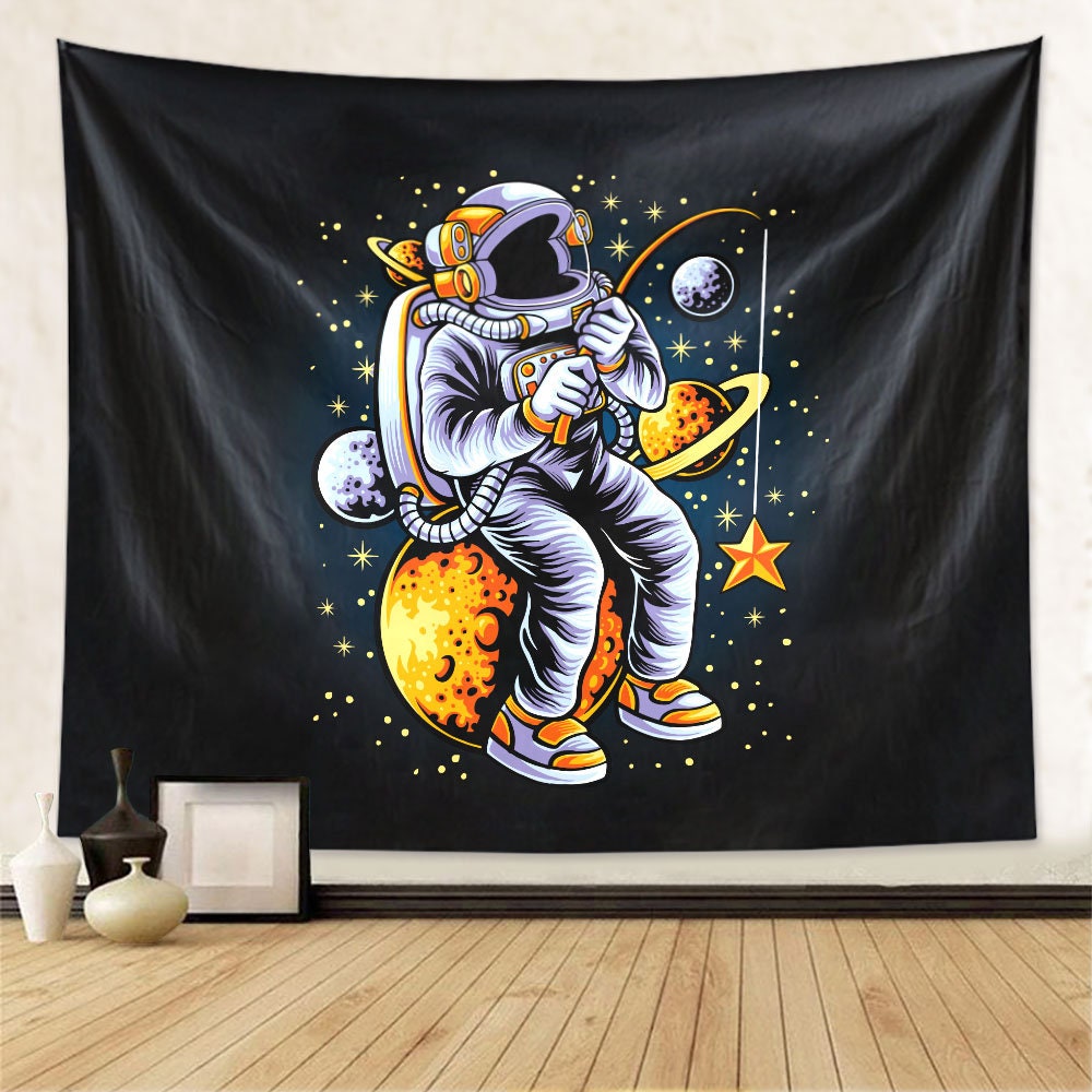 Space Tapestry Galaxy Tapestry Spaceman Tapestry Trippy Tapestry Astronaut Planets System Tapestry Men Guy Tapestry for Home Bedroom Dorm Etsy
