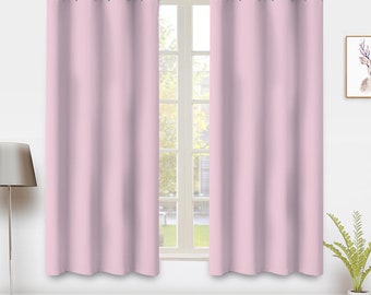 Pink Curtains Rose Blush Curtains Thermal Insulated Noise Blocking Panel Pair Blackout Curtain Window Treatments for Bedroom Nursery Home