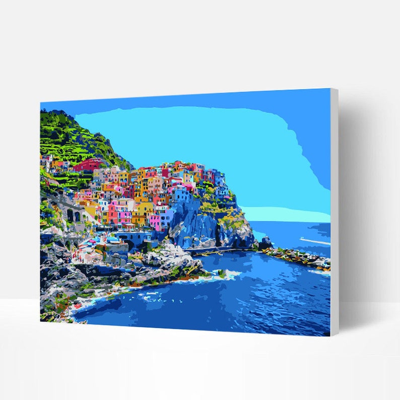 Paint By Numbers Diy Kit Beach City Creative Wall Painting Handmade Gift Home Decoration Diy Mother S Day Gift Digital Prints Art Collectibles Vadel Com