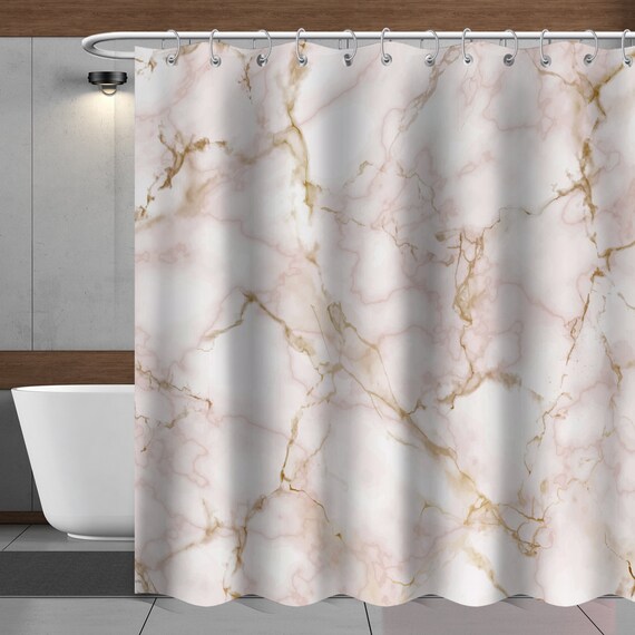 Marble Shower Curtain Abstract Natural Luxury Shower Curtain Etsy