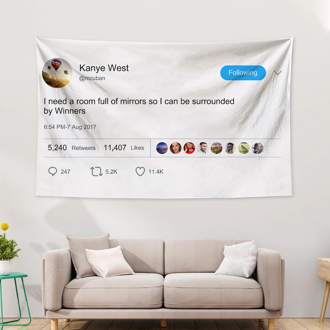 Tweet wall tapestry hotsell