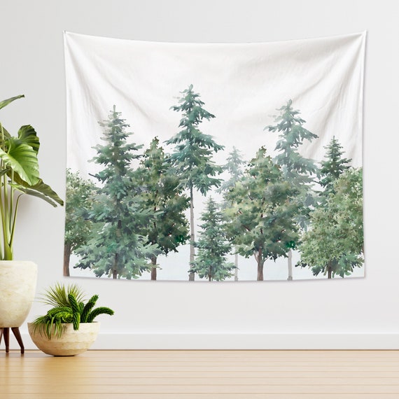 Forest Tapestry Tree Tapestry Green Pine Trees Tapestry Plant Tapestry for Home Bedroom dorm living Room Decor Tapestry Wall Hanging Gift Etsy