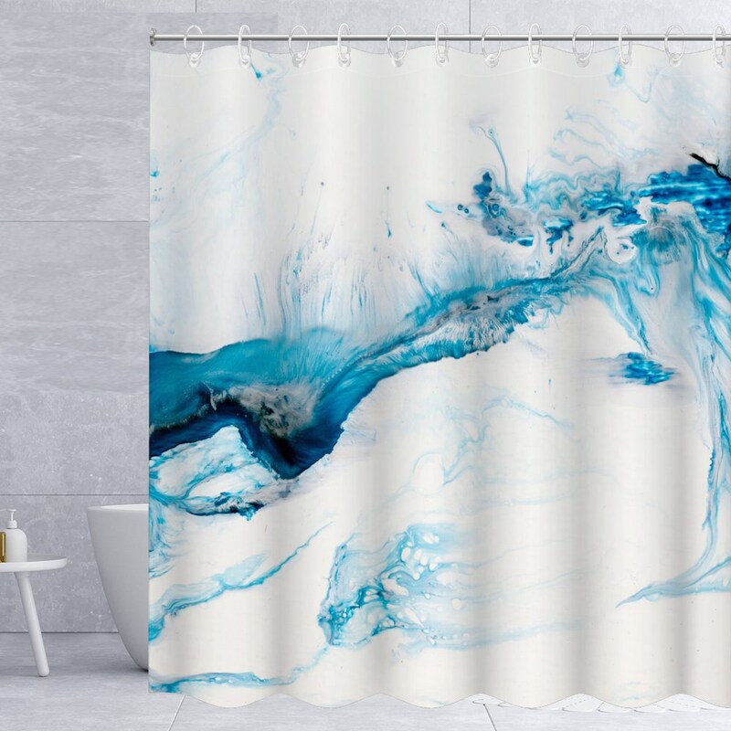 Blue Shower Curtain - Etsy