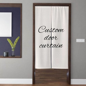 Custom Door Curtain Personalized Photo/Text Room Dividers Doorway Curtain for Home Kitchen Bistro Restaurant Partition Privacy Decoration