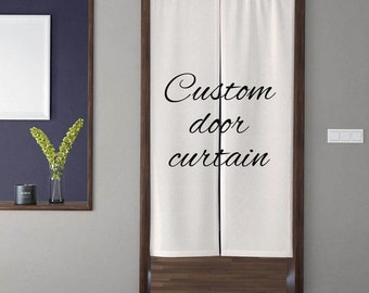 Custom Door Curtain Personalized Photo/Text Room Dividers Doorway Curtain for Home Kitchen Bistro Restaurant Partition Privacy Decoration