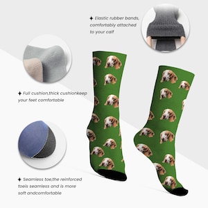 Calcetines personalizados con caras de mascotas, Calcetines personalizados con fotos de mascotas, Calcetines divertidos con cara de perro/gato, Regalos divertidos de gag de calcetín para hombres y mujeres, Regalos de Navidad imagen 6