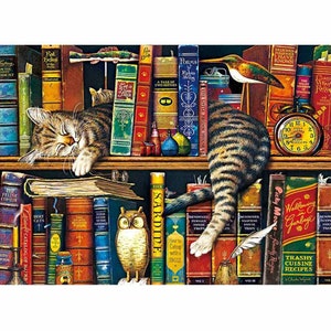 1000 Piece Jigsaw Puzzles-Cute kitten-puzzle games for Adults Creative Family activities of game night-DIY Christmas Gift