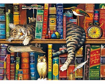1000 Piece Jigsaw Puzzles-Cute kitten-puzzle games for Adults Creative Family activities of game night-DIY Christmas Gift