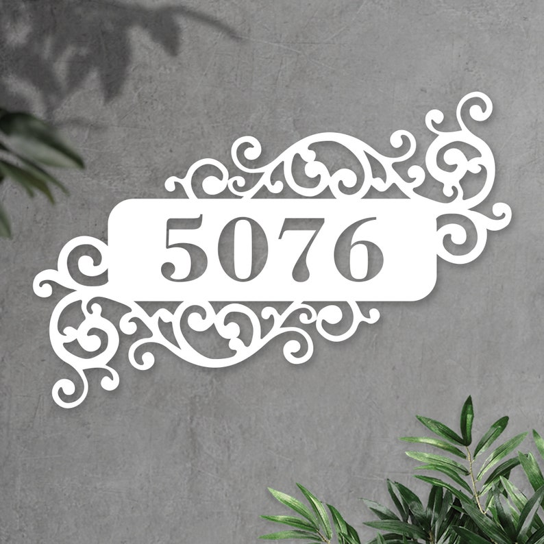 Custom Metal Address Sign – Personalized House Number Plaque For Outdoor Or Indoor Use, Rustproof & Waterproof, Great Housewarming Gift