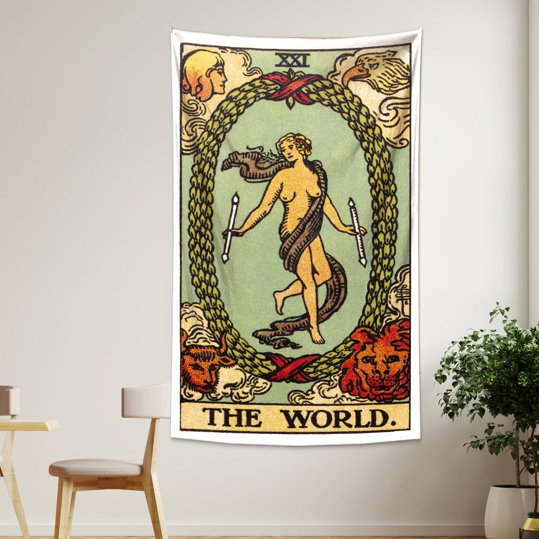 The world tarot card tapestry hotsell
