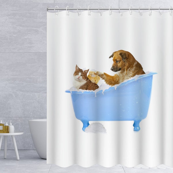 Cat Shower Curtain Etsy