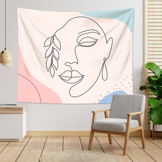 Line art tapestry sale