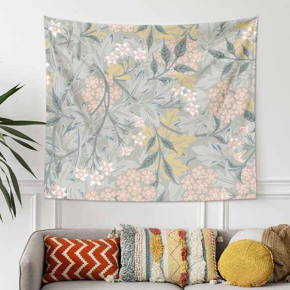 White flower tapestry hot sale