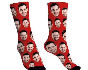 Custom Face Socks with Picture, Personalized Smiley Photo Socks, Funny Socks with face,Funny Sock gag Gifts for Men Women, Christmas Gifts
