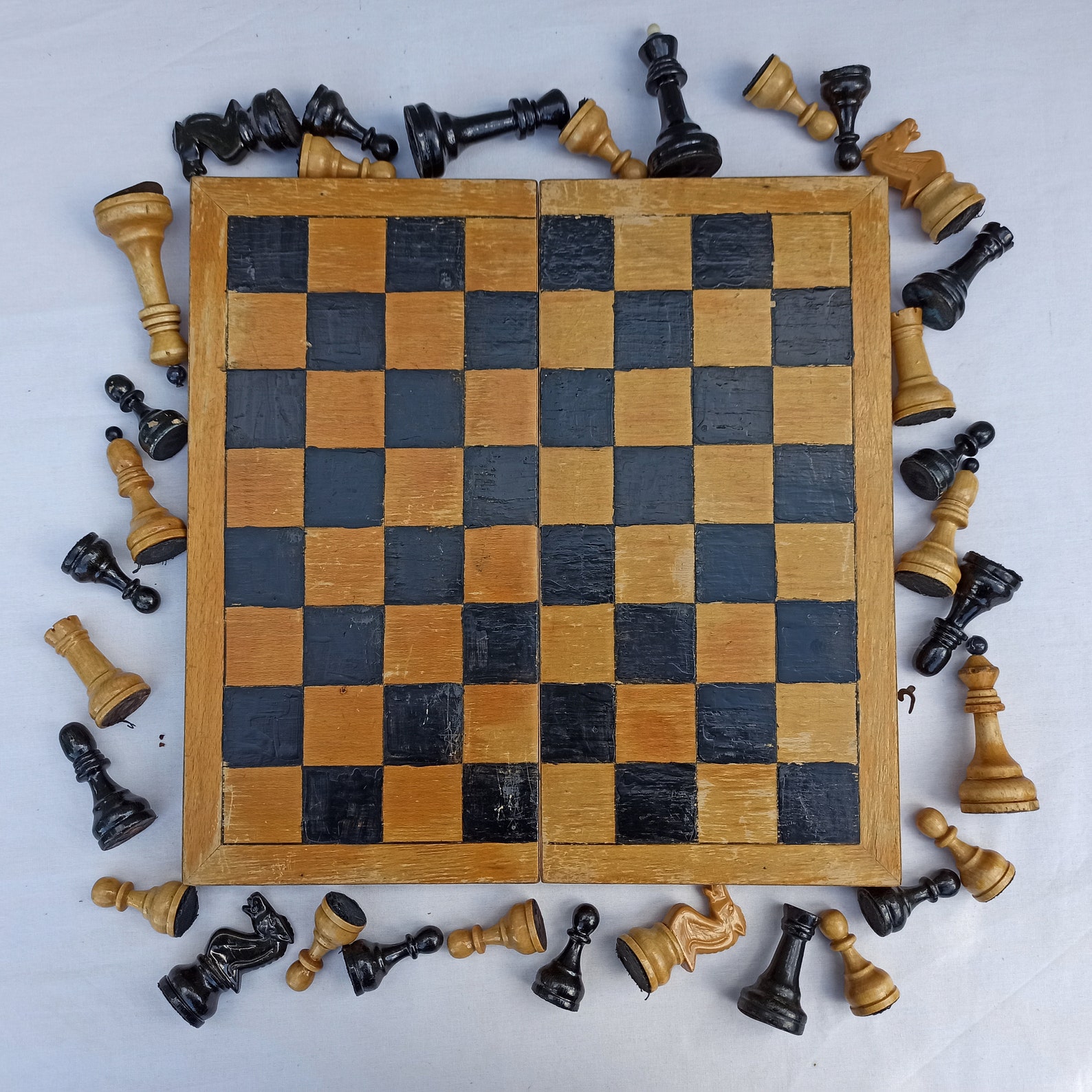 Large Soviet Chess Set Grandmaster Tournament Chess Sets Big Etsy