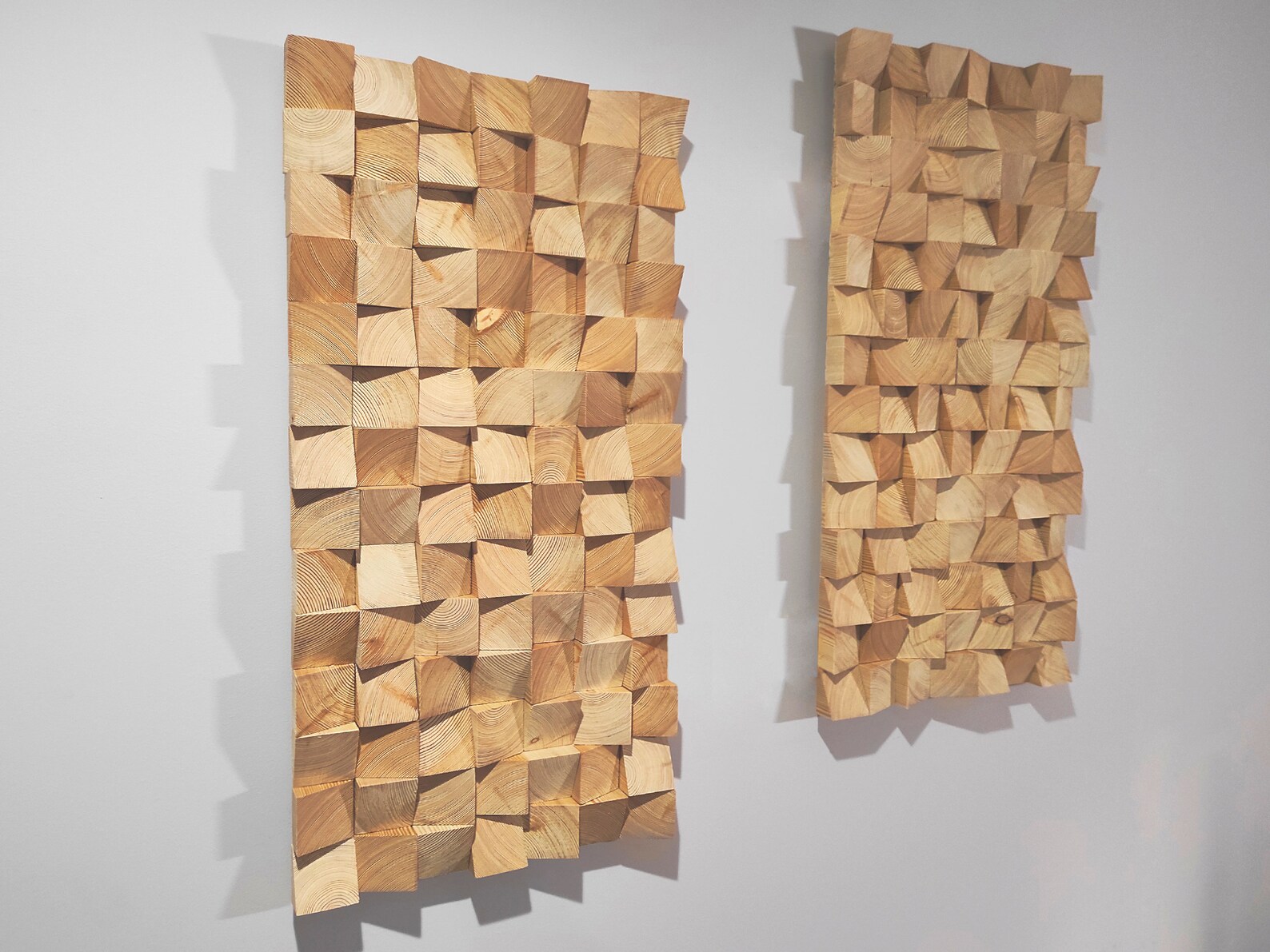 Natural wood art decor Gallery wall set Bedroom wall decor Etsy