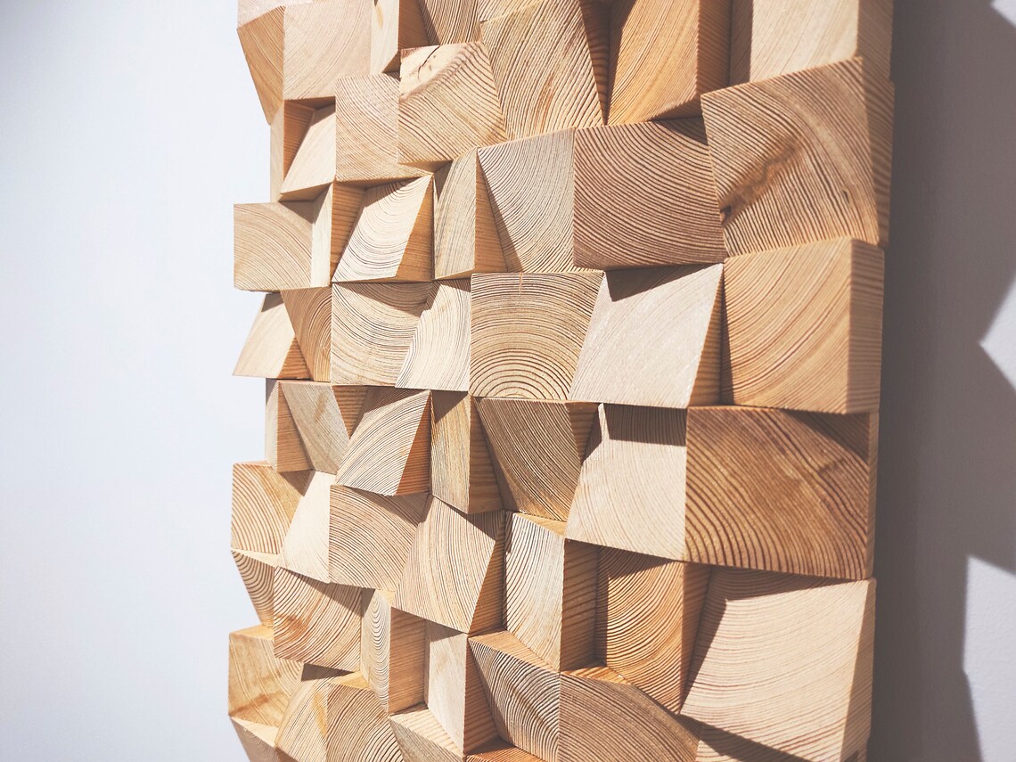 Natural wood art decor Gallery wall set Bedroom wall decor Etsy