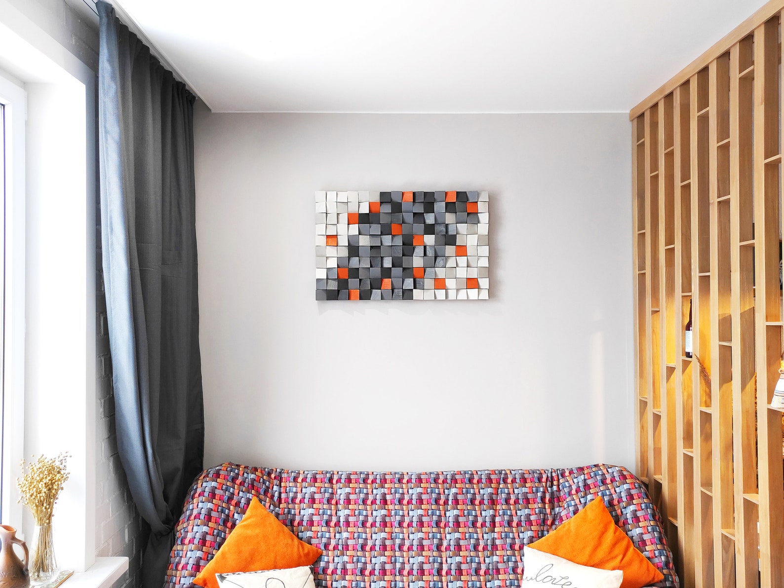 Reclaimed Wood Art Sculpture Master Bedroom Modern Wall Art | Etsy