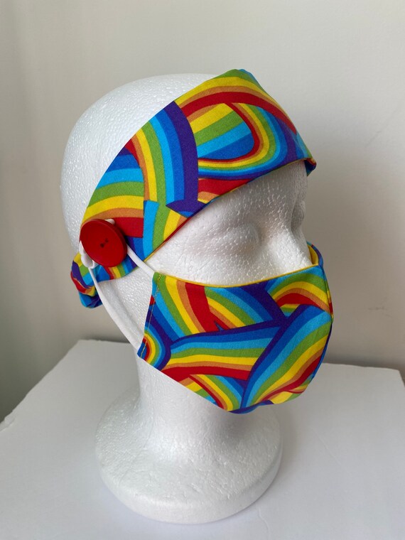 Rainbow Headband / Juego de máscaras Etsy España