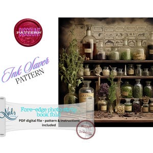 SPICE RACK - Fore-edge Photo strip book fold Pattern Only - INK Saver - Instant Download