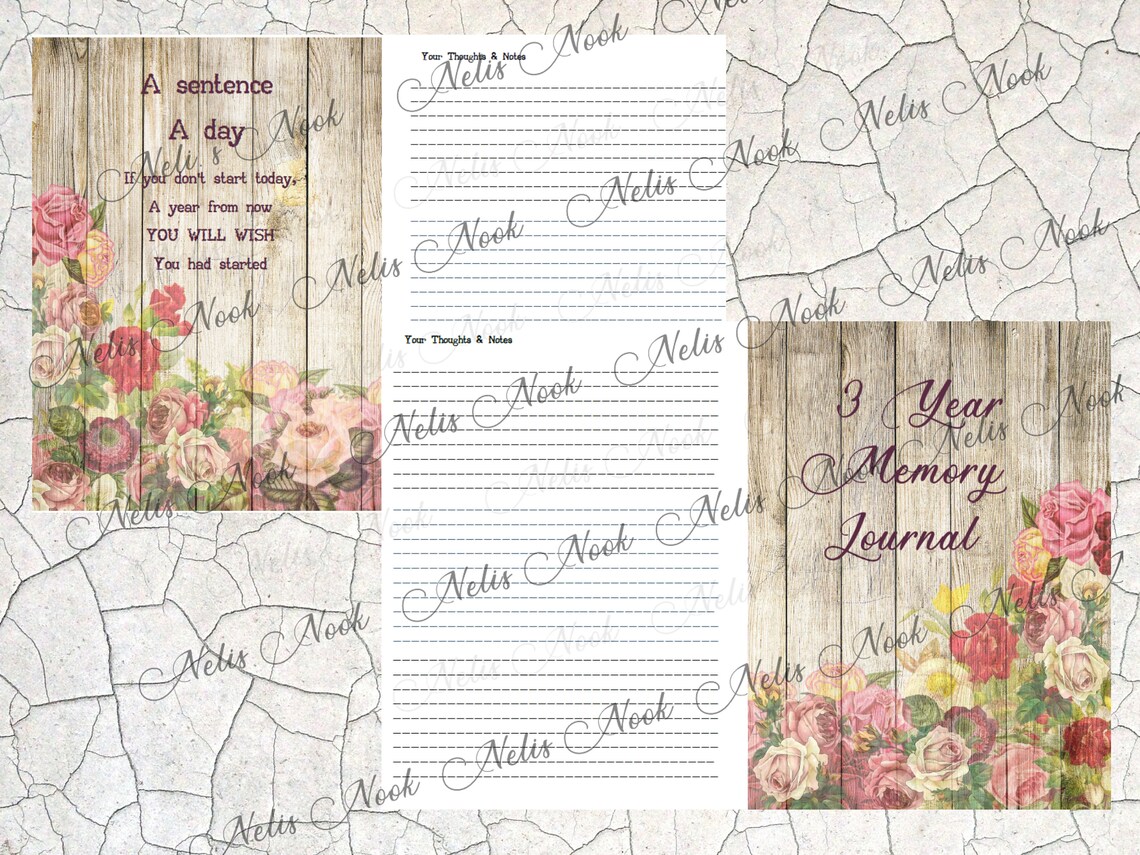3 Jahre Starter Journal/Druckbare/DIY Zeitschrift Memory