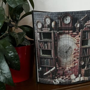 LIBRARY SHELF + MINI pattern - 2-in-1 fold - Fore-edge Photo strip book fold Pattern Only- Instant Download- Ink Saving Pattern