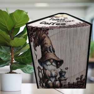 KOFFIE GNOME + BONUS minipatroon - 2-in-1 vouw - voorrand fotostrip boekvouw alleen patroon - direct downloaden