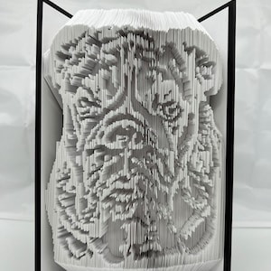 English Bulldog - Folded Book Art Pattern - Combi Cut & Fold - Instant Download