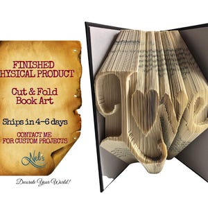 AMOUR - Pliage de livres fini, cadeau fait pour vous, cadeau, origami