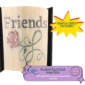 FRIENDS - Folded Book Art Pattern -180 Shadow Cut & Fold - Instant Download