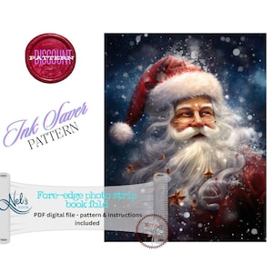 Santa 2 - Vorderschnitt Fotostreifen nur Muster - INK Saver - Instant Download