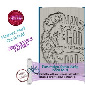 MAN OF GOD - 表とグラフスタイルのパターン - 折り紙アートのパターン - 測定、マーク、カット、折り - すぐにダウンロード