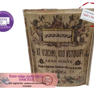 CITAT - At Vsichni Kdo Vstoupi - (Czech) - Fore-edge Photo strip book fold Pattern Only - Instant Download