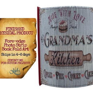 CUISINE DE GRAND-MÈRE - Pliage d'art, cadeau fait pour vous, anniversaires, travail sur mesure, produit fini physique