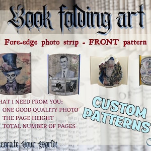 CUSTOM Fore-edge Photo strip book fold Pattern for your personalized photo