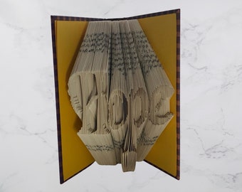 HOPE - Folded Book Art Pattern - Combi Mark & Fold - Instant Download - GRAPH PATTERN included